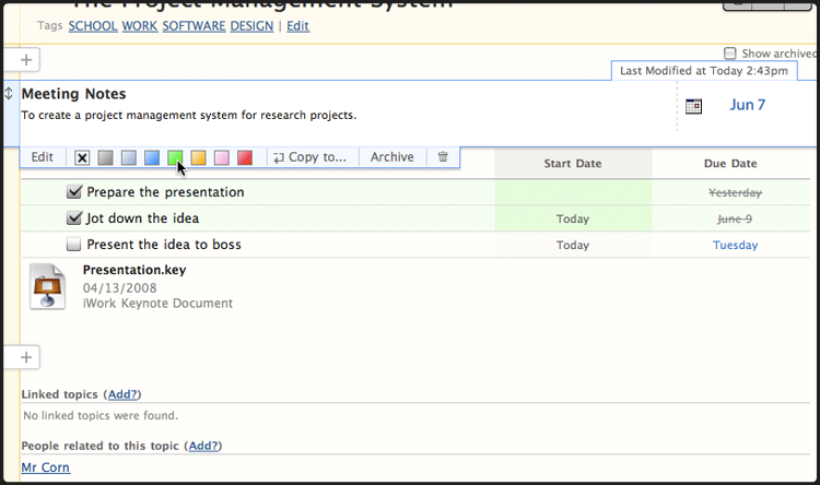 The new Data View component in Pagico 4