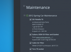 Sample: Car Maintenance Tracker